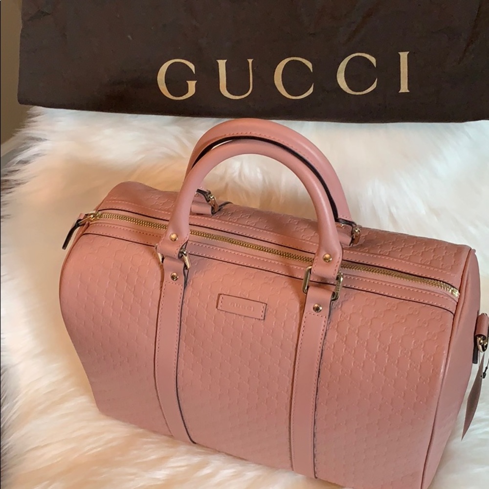 Gucci Microguccissima Soft Pink Leather Satchel